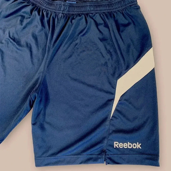 Reebok Athletic Workout Training Gym Shorts Activewear Jersey Size XL Navy White - Picture 4 of 12